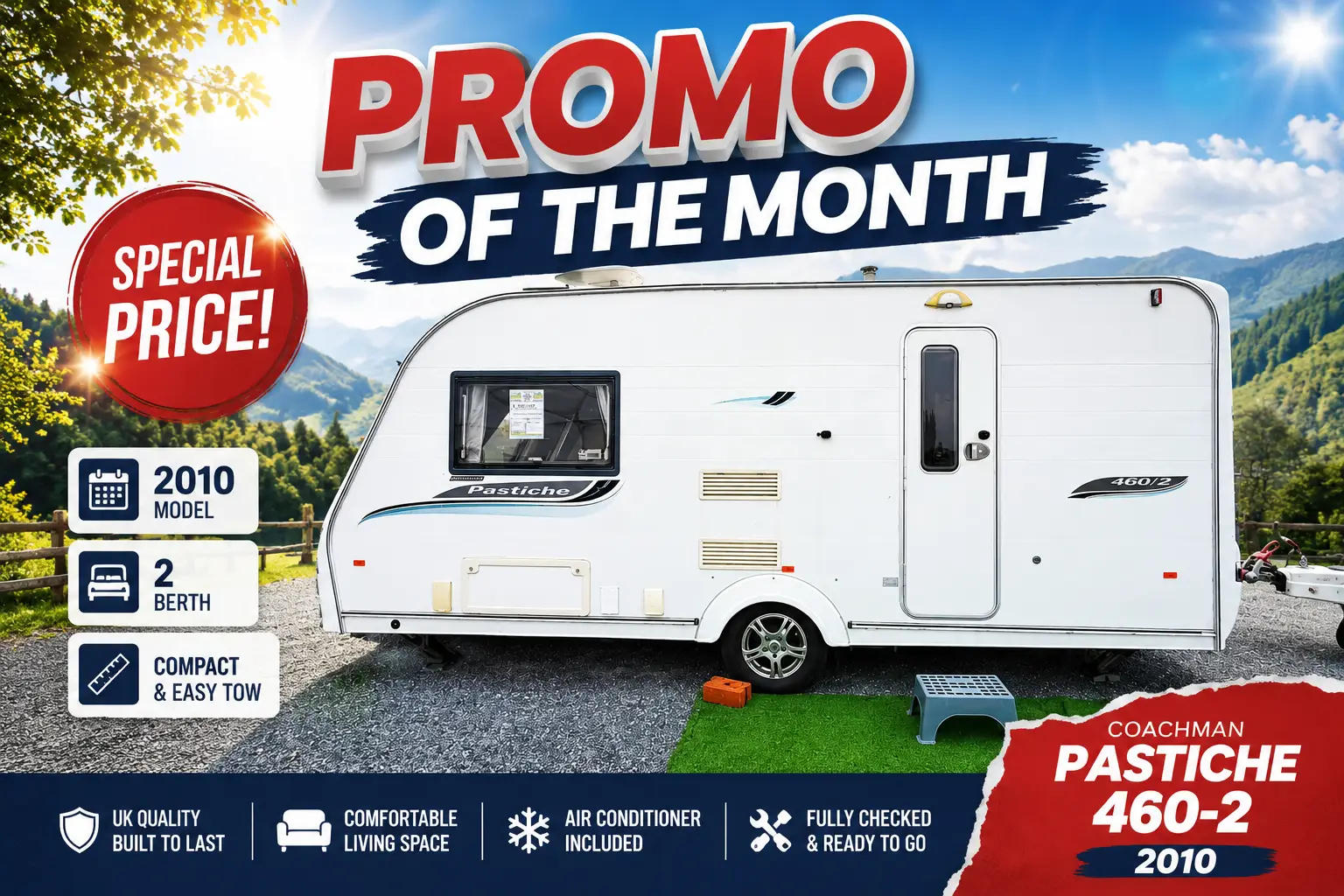 REGISRATION OF THE CARAVAN IS INCLUDED Coachman Pastiche 460/2 2010 REGISRATION OF THE CARAVAN IS INCLUDED Coachman Pastiche 460/2 2010